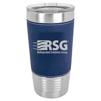 20oz. Engraved Leatherette Tumbler With Clear Lid