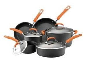 Rachael Ray Classic Brights 10-Piece Hard Anodized Cookware Set